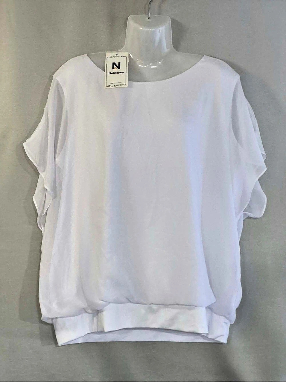 N White Layered Short Sleeve Top NWT–CG–B–0
